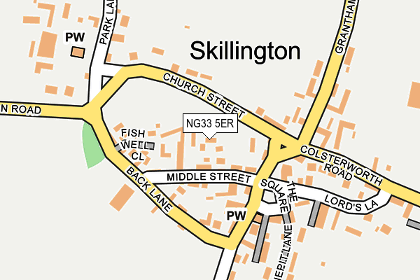 NG33 5ER map - OS OpenMap – Local (Ordnance Survey)
