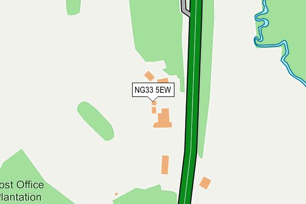 NG33 5EW map - OS OpenMap – Local (Ordnance Survey)