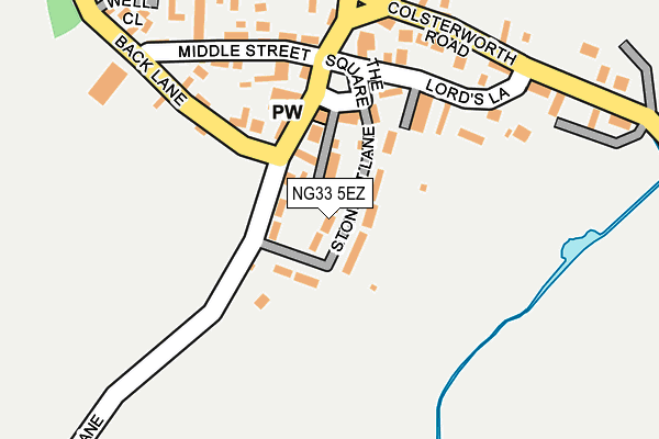 NG33 5EZ map - OS OpenMap – Local (Ordnance Survey)