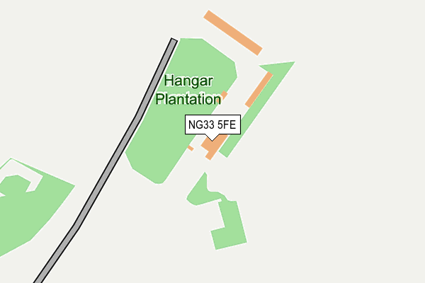 NG33 5FE map - OS OpenMap – Local (Ordnance Survey)