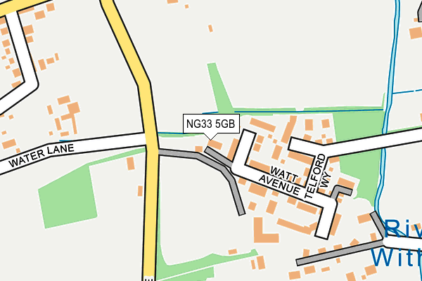 NG33 5GB map - OS OpenMap – Local (Ordnance Survey)