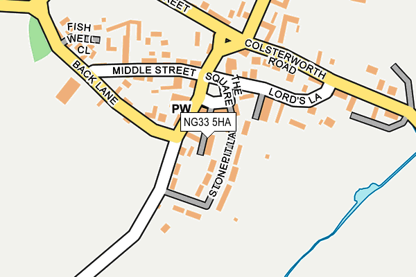 NG33 5HA map - OS OpenMap – Local (Ordnance Survey)