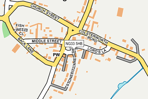 NG33 5HB map - OS OpenMap – Local (Ordnance Survey)