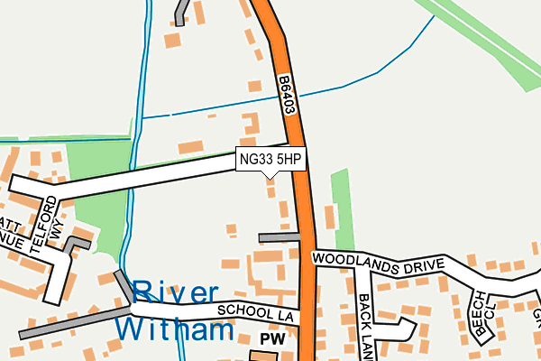 NG33 5HP map - OS OpenMap – Local (Ordnance Survey)