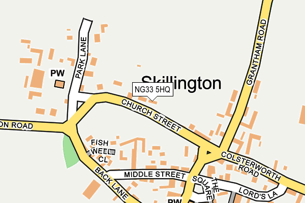NG33 5HQ map - OS OpenMap – Local (Ordnance Survey)