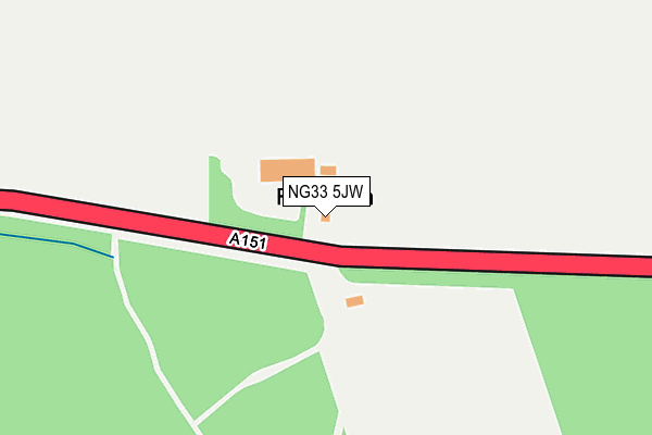 NG33 5JW map - OS OpenMap – Local (Ordnance Survey)