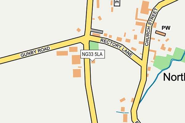 NG33 5LA map - OS OpenMap – Local (Ordnance Survey)