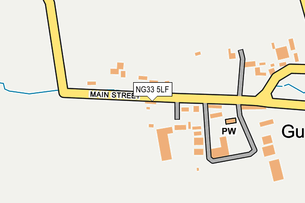NG33 5LF map - OS OpenMap – Local (Ordnance Survey)