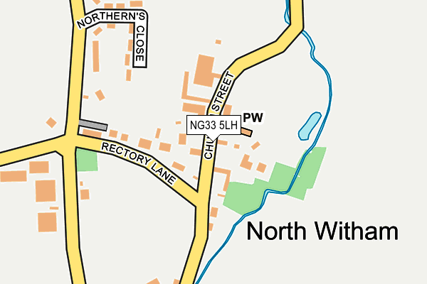 NG33 5LH map - OS OpenMap – Local (Ordnance Survey)