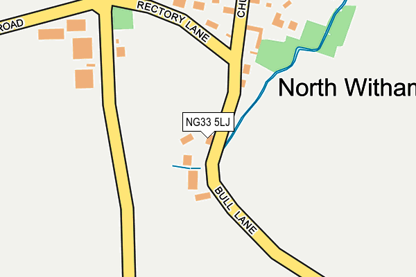 NG33 5LJ map - OS OpenMap – Local (Ordnance Survey)