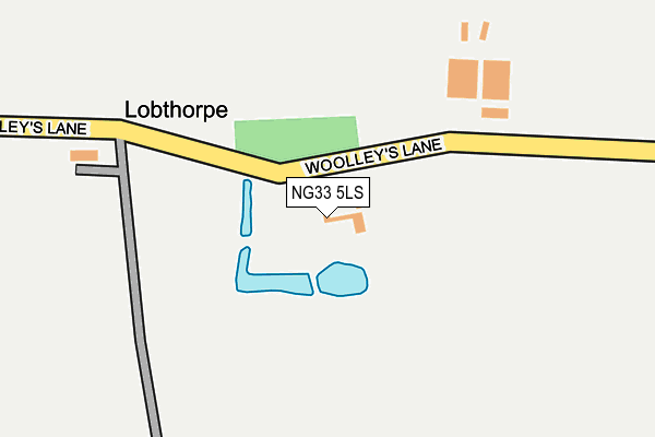 NG33 5LS map - OS OpenMap – Local (Ordnance Survey)