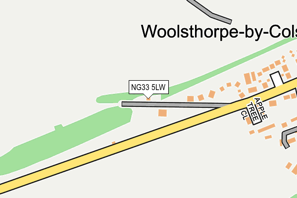 NG33 5LW map - OS OpenMap – Local (Ordnance Survey)