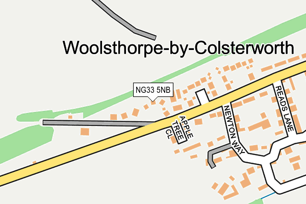 NG33 5NB map - OS OpenMap – Local (Ordnance Survey)