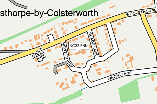 NG33 5NN map - OS OpenMap – Local (Ordnance Survey)