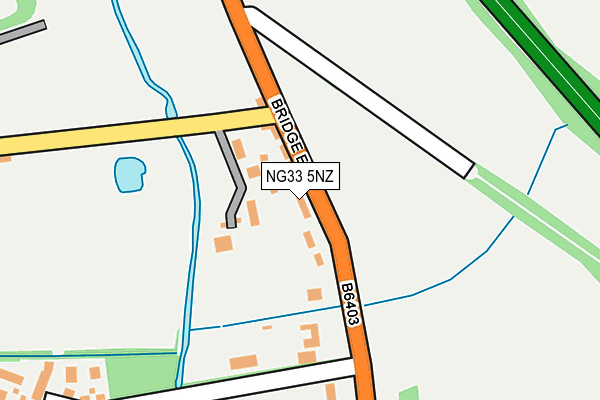 NG33 5NZ map - OS OpenMap – Local (Ordnance Survey)