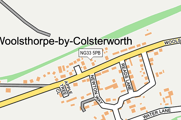 NG33 5PB map - OS OpenMap – Local (Ordnance Survey)