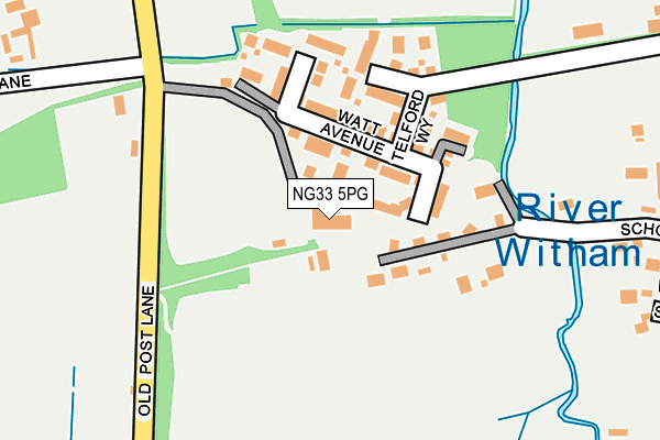 NG33 5PG map - OS OpenMap – Local (Ordnance Survey)