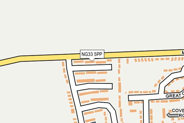 NG33 5PP map - OS OpenMap – Local (Ordnance Survey)