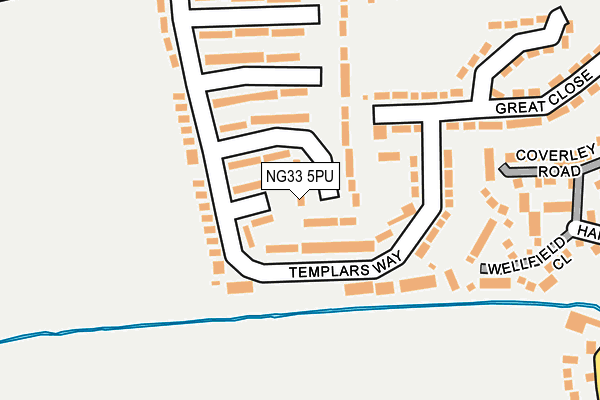 NG33 5PU map - OS OpenMap – Local (Ordnance Survey)