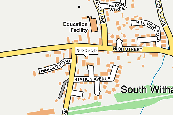 NG33 5QD map - OS OpenMap – Local (Ordnance Survey)