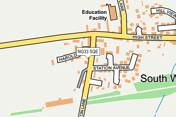 NG33 5QE map - OS OpenMap – Local (Ordnance Survey)