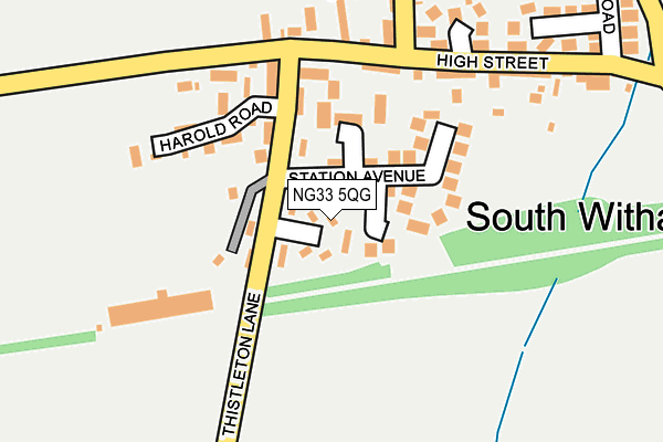 NG33 5QG map - OS OpenMap – Local (Ordnance Survey)