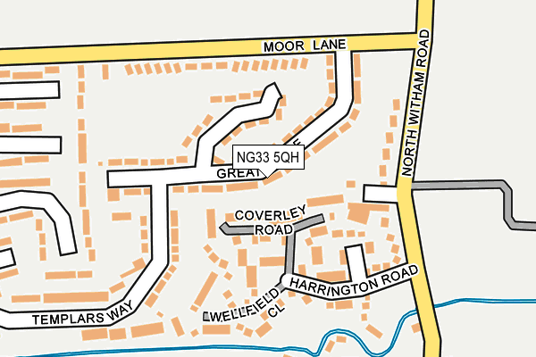 NG33 5QH map - OS OpenMap – Local (Ordnance Survey)