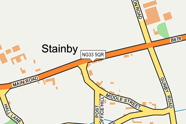 NG33 5QR map - OS OpenMap – Local (Ordnance Survey)