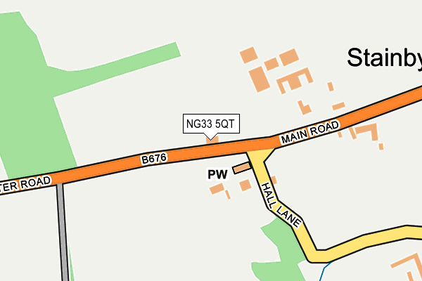 NG33 5QT map - OS OpenMap – Local (Ordnance Survey)