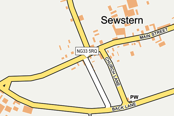 NG33 5RQ map - OS OpenMap – Local (Ordnance Survey)