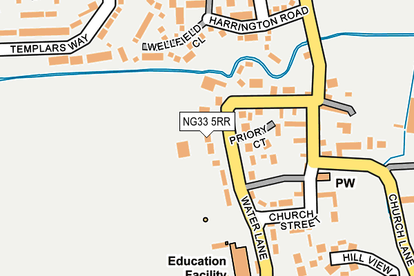 NG33 5RR map - OS OpenMap – Local (Ordnance Survey)