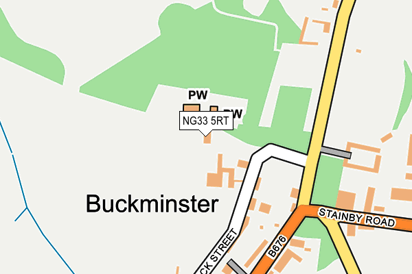 NG33 5RT map - OS OpenMap – Local (Ordnance Survey)