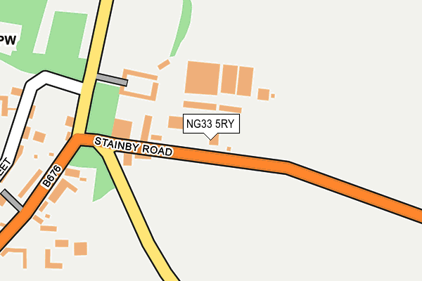 NG33 5RY map - OS OpenMap – Local (Ordnance Survey)