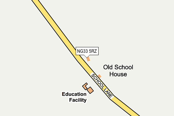 NG33 5RZ map - OS OpenMap – Local (Ordnance Survey)