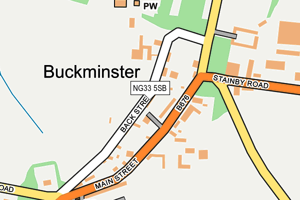 NG33 5SB map - OS OpenMap – Local (Ordnance Survey)