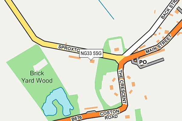 NG33 5SG map - OS OpenMap – Local (Ordnance Survey)