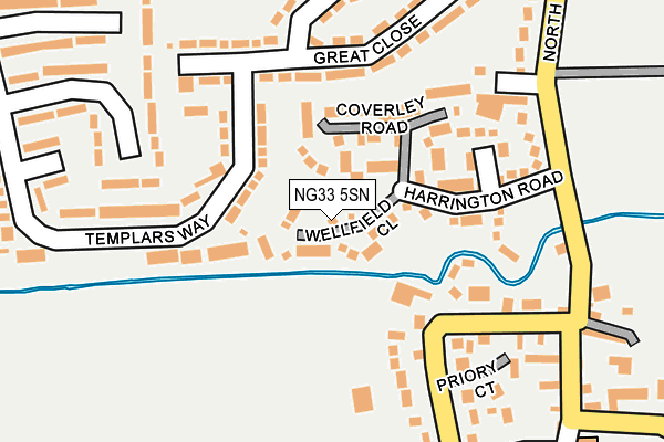 NG33 5SN map - OS OpenMap – Local (Ordnance Survey)