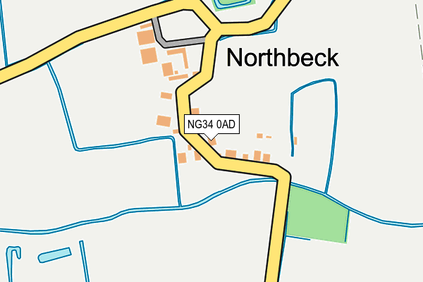 NG34 0AD map - OS OpenMap – Local (Ordnance Survey)