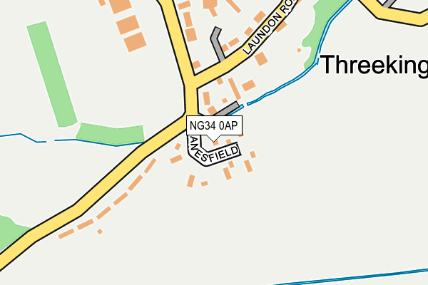 NG34 0AP map - OS OpenMap – Local (Ordnance Survey)