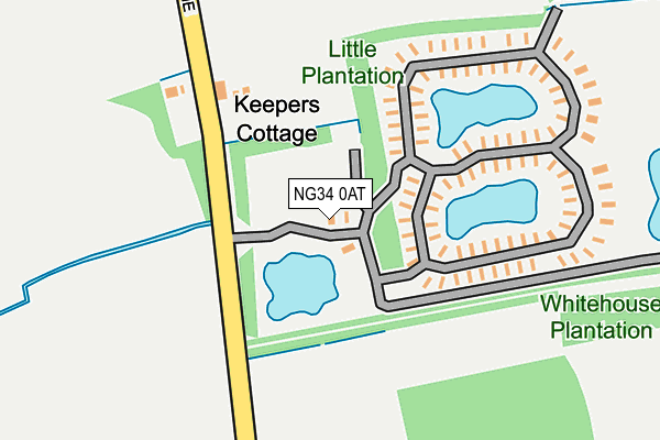 NG34 0AT map - OS OpenMap – Local (Ordnance Survey)