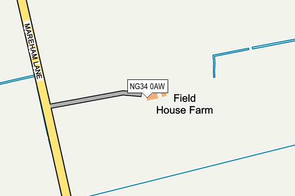 NG34 0AW map - OS OpenMap – Local (Ordnance Survey)