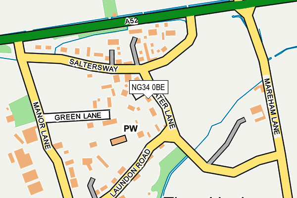 NG34 0BE map - OS OpenMap – Local (Ordnance Survey)