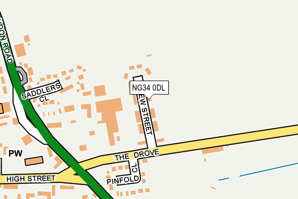 NG34 0DL map - OS OpenMap – Local (Ordnance Survey)