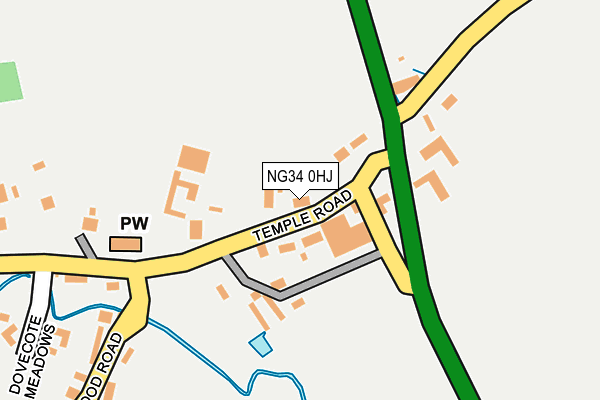 NG34 0HJ map - OS OpenMap – Local (Ordnance Survey)