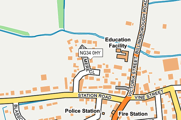 NG34 0HY map - OS OpenMap – Local (Ordnance Survey)