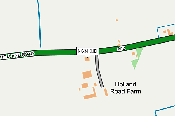 NG34 0JD map - OS OpenMap – Local (Ordnance Survey)