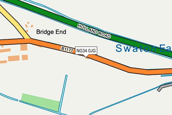 NG34 0JG map - OS OpenMap – Local (Ordnance Survey)