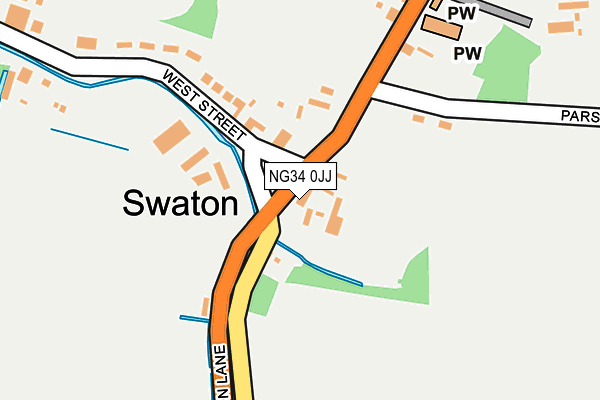 NG34 0JJ map - OS OpenMap – Local (Ordnance Survey)