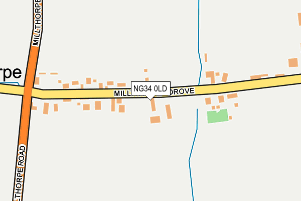 NG34 0LD map - OS OpenMap – Local (Ordnance Survey)