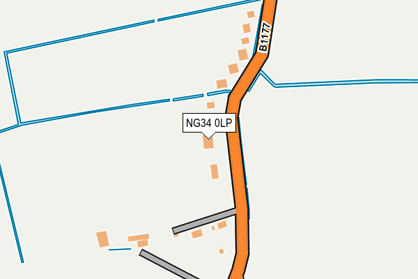 NG34 0LP map - OS OpenMap – Local (Ordnance Survey)